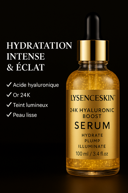 Sérum Or 24K Anti-Âge – Hydratation Profonde & Raffermissement Intense