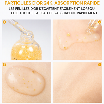 Sérum Or 24K Anti-Âge – Hydratation Profonde & Raffermissement Intense